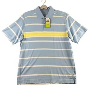 Callaway X Series Mens XXL Blue Bell Striped Performance Golf Polo Shirt NWT